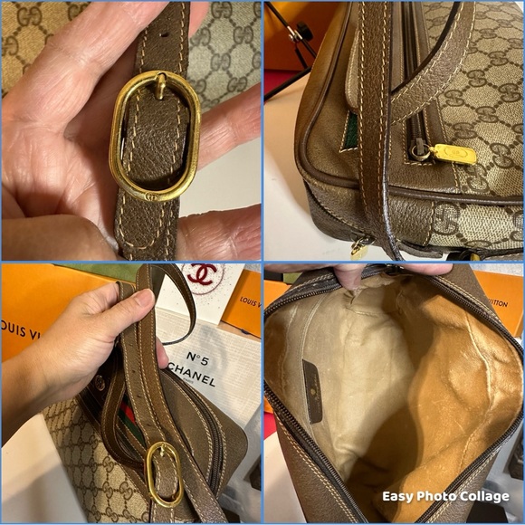 ✅FINAL SALE! Authentic Gucci Sherry GG PVC Leather Crossbody Bag - Picture 8 of 12